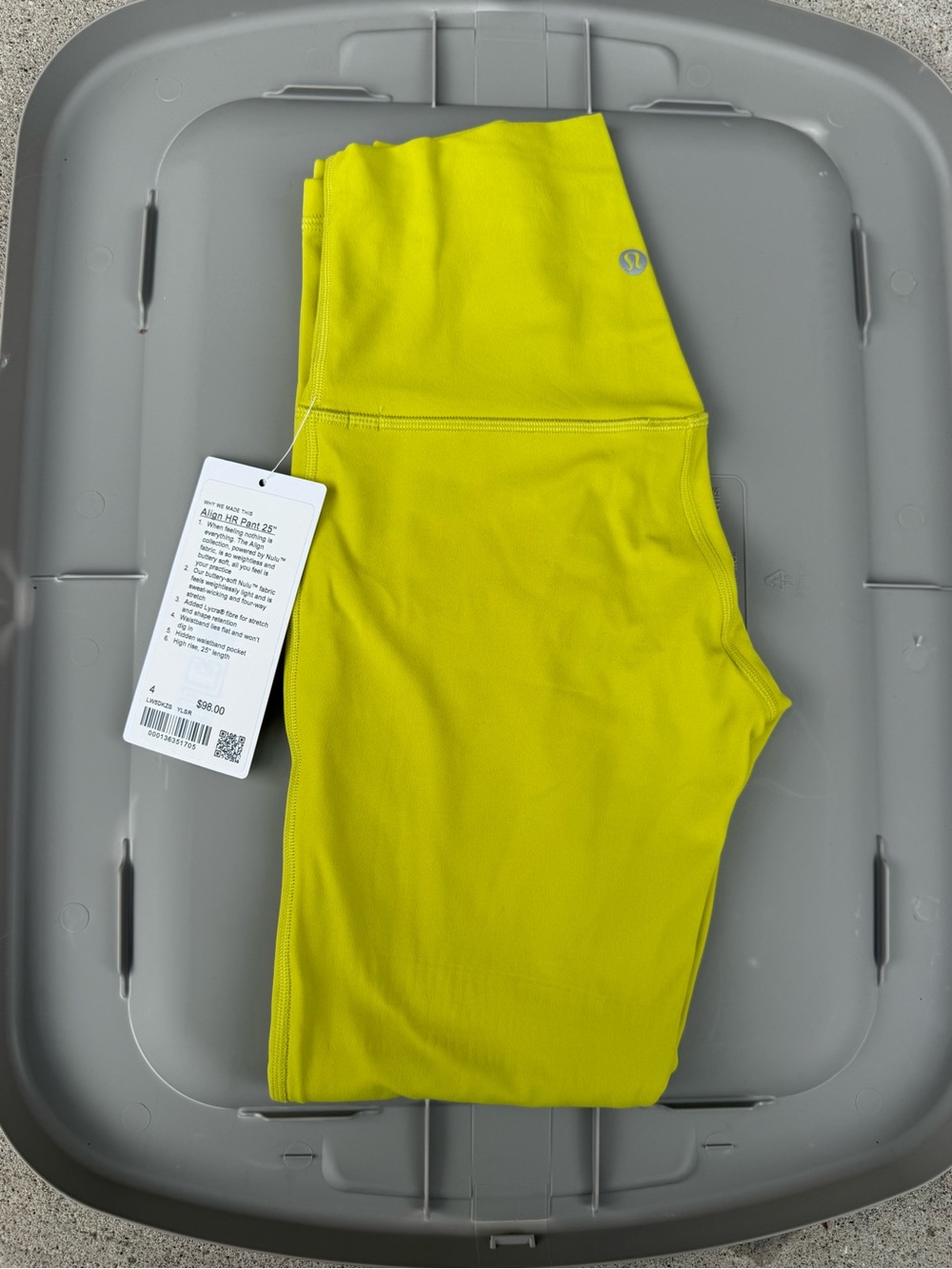 lululemon Neon Yellow High-Rise Leggings